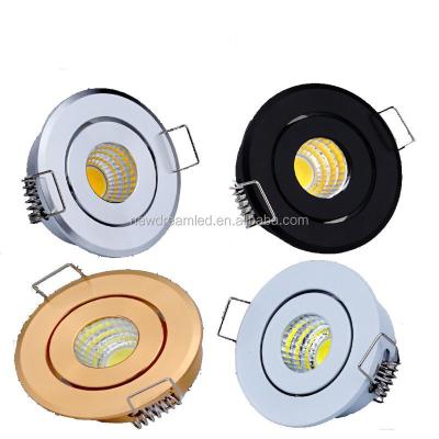 China AC 85-265V Indoor Satin Nickel Miniature Ceiling Spot LED Downlight Mini Led Spot 5W COB Downlights Dimmable for sale