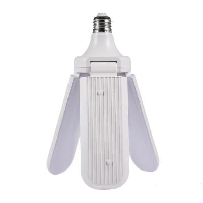 China Warehouse LED Folding Leaf Lamp AC 110V 230V Super Bright Adjustable Deformable 45W E27 Corner Bulb Garage Light for sale