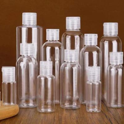 China 10/20/30/50/60/100ml Plastic Cosmetic Flip Cap Bottles For Travel Container Cosmetics Lotion PET Plastic Refill Bottle for sale