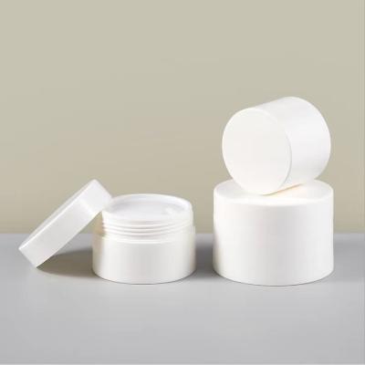 China Customized 1oz 2oz 3.5oz 4oz cosmetic white pp cosmetics and toiletries jar plastic cream jar for sale