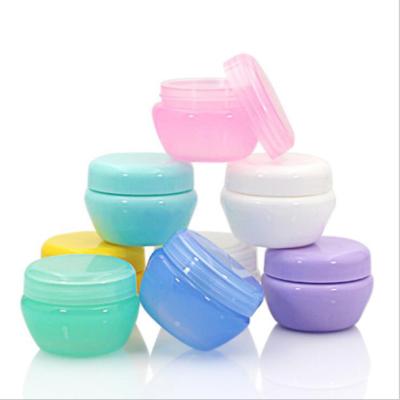 China Cosmetic Colorful 5g 10g 20g Plastic PP Jar For Eye BB Cream Empty Cream Jar Whitening Jar With Screw Top for sale