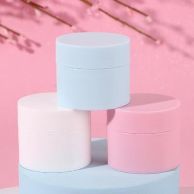 China 5g /15g/20g/30g/50g Cosmetic Refillable Bottle Macaron Color Cosmetic Empty Facial Cream Jar Travel Container Kit Plastic pp for sale