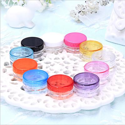 China Big Sale Cosmetic Square Shape Mini Sample Cosmetic Packaging 3g 5g 10g 15g 20g Skin Care Cream Transparent Plastic Jar With Plastic Cap for sale