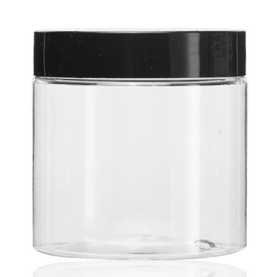 China Big Sale 68mm Plastic Clear 200g Neck Jar Cosmetic Skin Care Cream Jar With Lid PET Container Food Container for sale