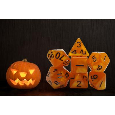 China Halloween Carnival Party Game Marble Die Set Gold Marbling Number Engraved Best Gift For Kids&Friends for sale