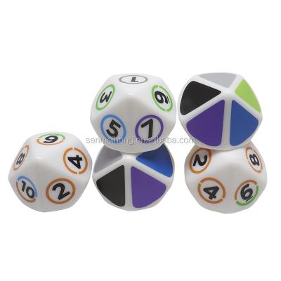 China Nontoxic. Eco-Friendly Factory Custom Printed Plastic Personalized 10 Sided Polyhedral Dies for sale