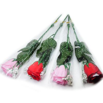 China Single Rod Lovely LED Flashing Rose Flower Factory Directly Valentine's Day Gift Wholesale On/Off Decoration for sale