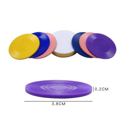 China Custom Multi-circle Pattern Printing Number Logo Pattern Paste Plastic Symbolic Stickers On Wafer Teaching Plastic Chips for sale