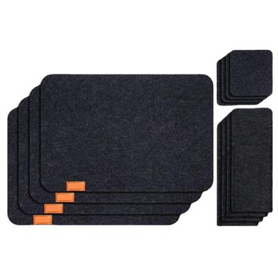 China Sustainable Table Set / Felt Place Mat, Set of 6 with Coasters for sale