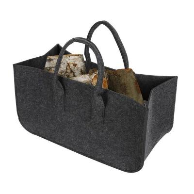 China Viable Firewood Tote Felt Packaging Bag Firewood Bag Fireplace Tools for sale