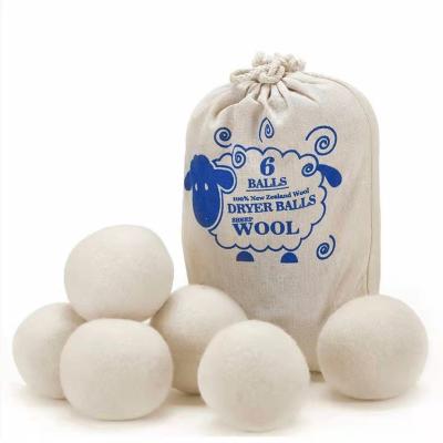 China Custom Logo Laundry Dryer Balls, XL Handmade Organic Wool Dryer Balls Chemical Free, Unscented Wool Drying Odor Elimination/Dehumidification Balls for sale