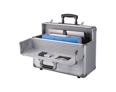 China Durable Professional Aluminum Driver Case Trolley Cart Briefcase for sale