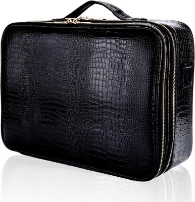 China Professional Fashion Travel Makeup Bag Makeup Case Organizer Portable Artist Storage Cosmetic Bag Large for sale