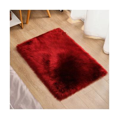 China Good Quality Washable Fur Carpet Artificial Fur Rug Bedroom Fur Rug for sale