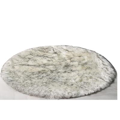 China Washable Round Faux Sheepskin Rug And Persian Silk Blanket Woolen Rug for sale