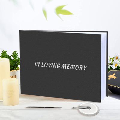 China Custom Hardcover/Guestbook for Sign in Funeral Memorial Guest Book Set, Guest Book for Burial for sale