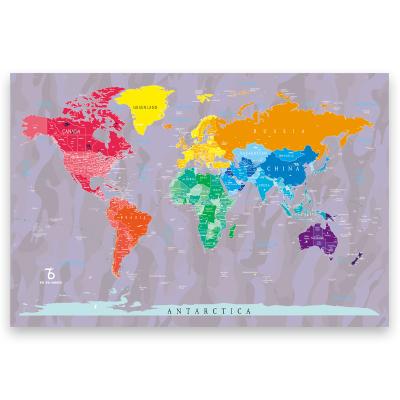 China paper & Blacklight Luminous Poster Cardboard Posters World Map Scratch Off Map Poster for sale