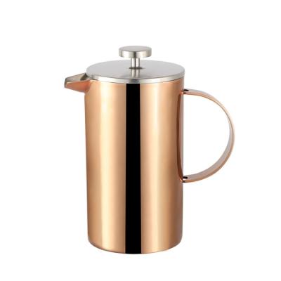 China WITH LID Stainless Steel Heat Resistant Durable Easy To Clean French Press Coffee Press for sale