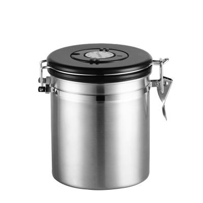 China Freshness Preservation China Manufacturer Kitchen Stainless Steel Coffee Container Airtight With Valve for sale