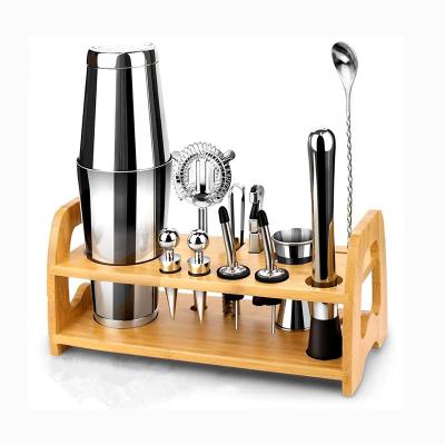 China Factory viable sale directly customized stainless steel mixology bartender kit bar set cocktail kit for sale