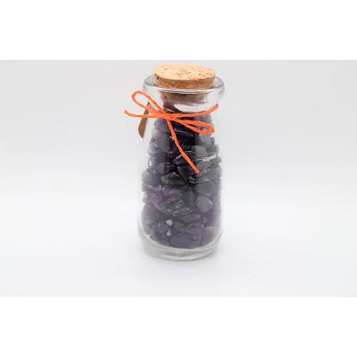 China High Quality Home Decor Water Bottles China Rock Gemstone Chips Bottle Amethyst Crystal Gemstone in Chinese for sale