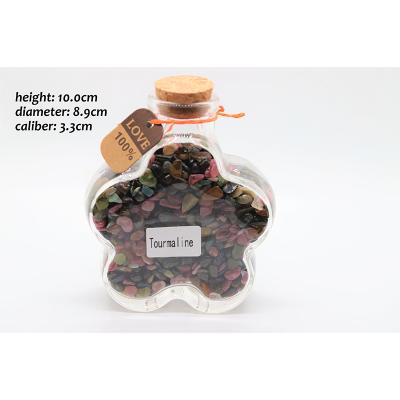 China 2022 China New Design Healing Feng Shui Tourmaline Natural Gems Crystal Chips Glass Bottle Bulk for sale