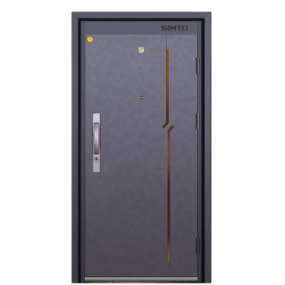 China Modern Design Low Price Good Quality Steel Door Front Single Opening Security Door Hot Selling Anti-theft Exterior Entrance Entrance for sale