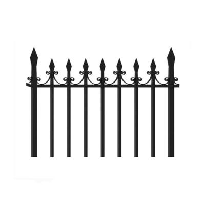 China Easily Assembled Factory Outlet Garden Fence Customizable Powder Coated Aluminum Steel Iron Fence for sale