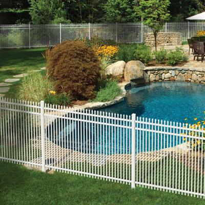 China Easily Assembled Garden Powder Coated Tubular Black Aluminum Spear Top Metal Fence Panels for sale