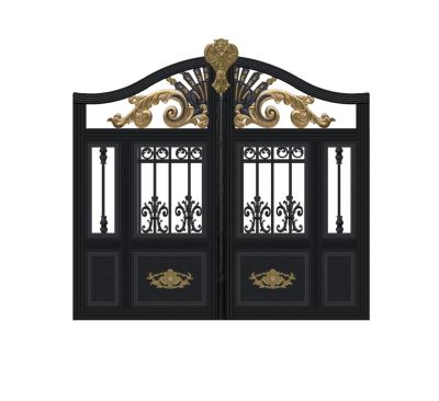 China Easily Assembled Manufacturers Head Hot Selling Price Iron Garden Gate Single Base Right Track Made In China for sale