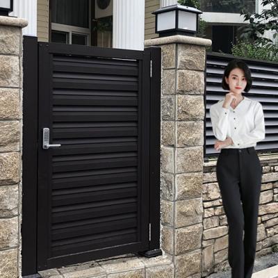 China Customized Design Modern Front Single Exterior Yard Swing Single Door Base Track Easily Assembled for sale