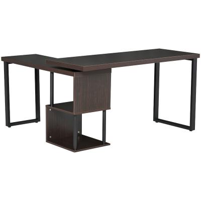 China (Size) Adjustable High Quality And Durable Computer Table Desk With Shelves Material MDF Computer Desks for sale