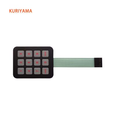 China Water-proof.durable.Eco-friendly Embossing Buttons Digital Printing Membrane Switch Numeric Keypad for sale