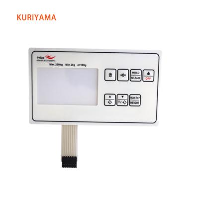 China Water-proof.durable.Eco-friendly Digital One Button Single Membrane Switch With Pcb Circuit And Double Cable for sale