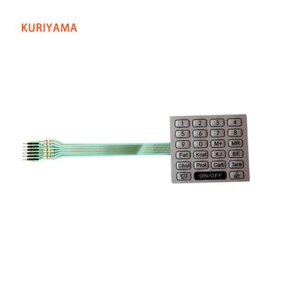 China Water-proof.durable.Eco-friendly Custom Domes Keypad Membrane Keypad With 3m Adhesive For Remote Controller for sale