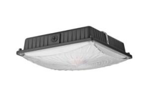 China 45W Parking garage slim led Canopy light fixtures Photocell 5300 lumens 5000K UL DLC AC 120-277 V // WSD-CP45W27 for sale