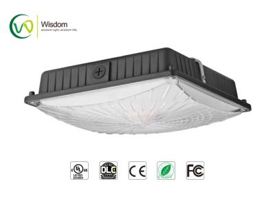 China 45W Parking garage slim led Canopy light fixtures 5300 lumens 5000K UL DLC AC 120-277 V // WSD-CP45W27 for sale