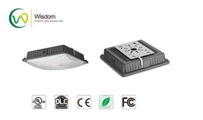 China El parking de 65 W LED enciende la CA delgada 120-277 V //WSD-CP65W27 de la UL DLC de los lúmenes 5000 K de la luz 8000 del toldo en venta