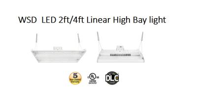 China 150W 2ft LED Linear High Bay Light fixture Motion sensor 20430 lumens 5000K UL DLC AC 120-277V // WSD-2FLHB15W27 for sale