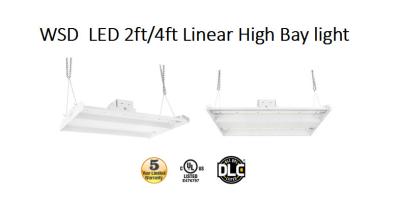 China Industrial 200W 2ft LED Linear High Bay Light fixture 27850 lumens 5000K UL DLC AC 120-277V // WSD-2FLHB20W27 for sale