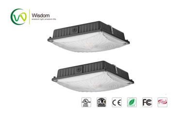 China 65W outdoor Slim LED Canopy Light parking garage light photocell 8000 lumens 6000K UL DLC AC 120-277 V // WSD-CP65W27 for sale