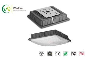 China 65W outdoor Slim LED Canopy Light photocell 8000 lumens 5000K UL DLC AC 120-277 V // WSD-CP65W27 for sale