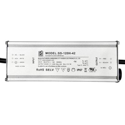 China IP67 fuente de alimentación del conductor de la prenda impermeable 120 W LED //SS-120H-42 en venta