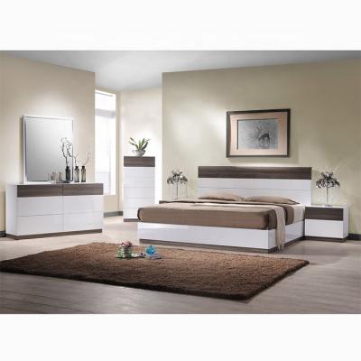 China (Others) Modern Glossy Bedroom Wardrobes Beds Dressers Adjustable Bedroom Melamine Wood MCAA003 for sale