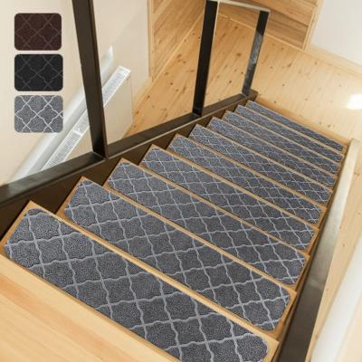 China Washable Non-Slip Stair Treads Mat for Wooden Steps Indoor Outdoor Stair Step Walks Set Stair Runners Safety for Kids and Dogs for sale