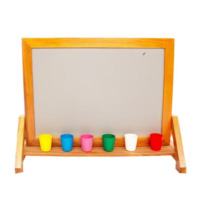 China Kindergarten Indoor Wooden House Wooden Children's Painting Drawing Board for sale