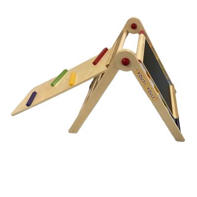 China Indoor Wooden Fun Equipment Swing Seeker Toddler Jungle Play Gyms Climbing Foldable Babies Triangle For Kids for sale