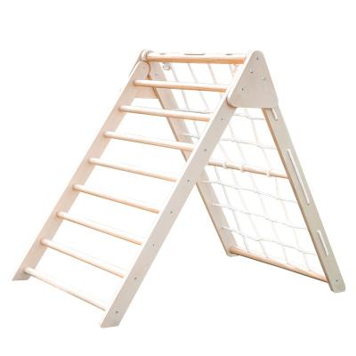 China Amusement Equipment LM Kids Chinese Factories Children's Indoor Climbing Ramp Wooden Triangle Frame for sale