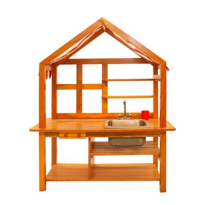 China Wooden indoor kitchen and wooden children's toy storage for sale