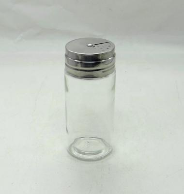 China Traditional 180ml Glass Spice Jar With Rotatable S/S Shaker Lid for sale